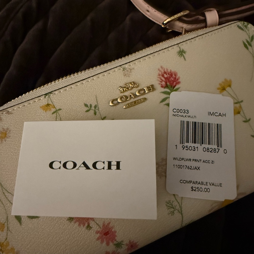 Coach Cream and Pink Floral Satchel Set - Picture 7 of 7
